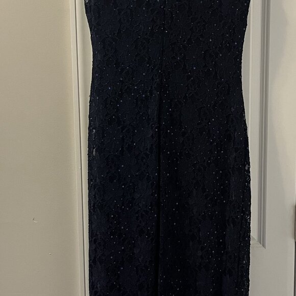 Connected Apparel Maxi Evening Dress Sheath - Women's - Navy Size 10 - Picture 3 of 4